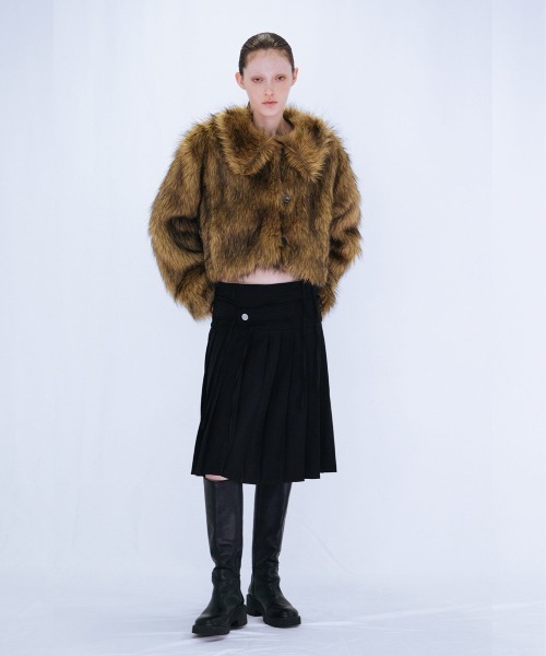 コート アウター FAKE FUR SHORT JACKET レディース_6