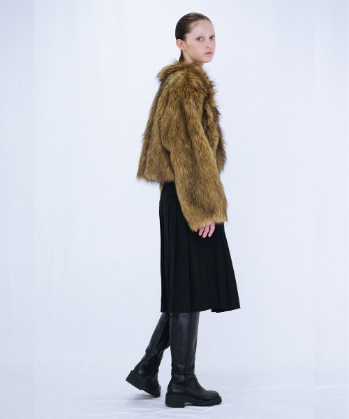 コート アウター FAKE FUR SHORT JACKET レディース_7
