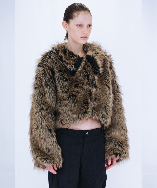 コート アウター FAKE FUR SHORT JACKET レディース_8
