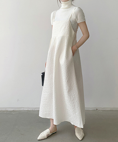 「c.u.l」 キャミソールワンピース M ベージュ レディース_画像6