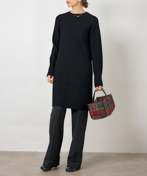 IENAワンピース　専用 追加》アセテートバックサテンジョーゼットワンピース（ワンピース