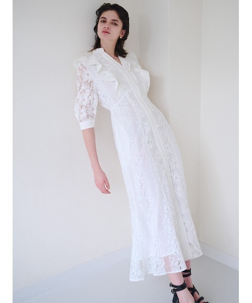 SNIDEL（スナイデル） 7分袖ワンピース 0 ブルー レディース