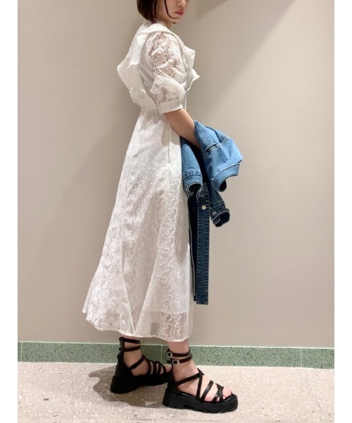 SNIDEL（スナイデル） 7分袖ワンピース 0 ブルー レディース