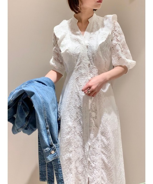 SNIDEL（スナイデル） 7分袖ワンピース 0 ブルー レディース