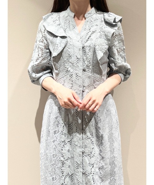 SNIDEL（スナイデル） 7分袖ワンピース 0 ブルー レディース