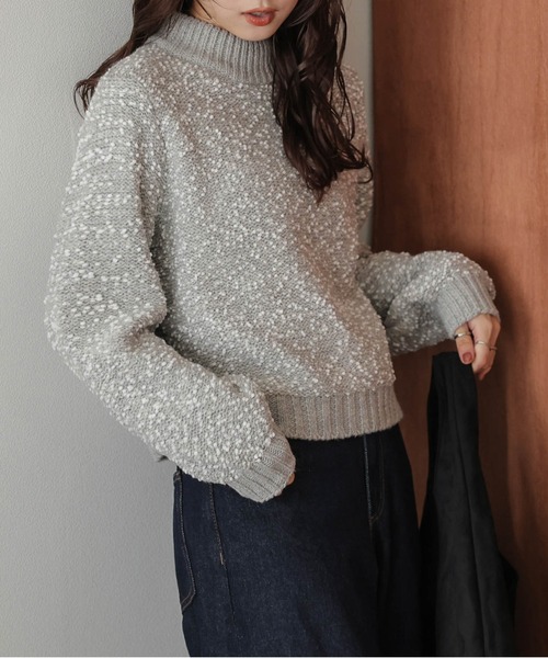 La-gemme（ラジェム） ニット セーター ぽわん袖 ポッピングシャワー