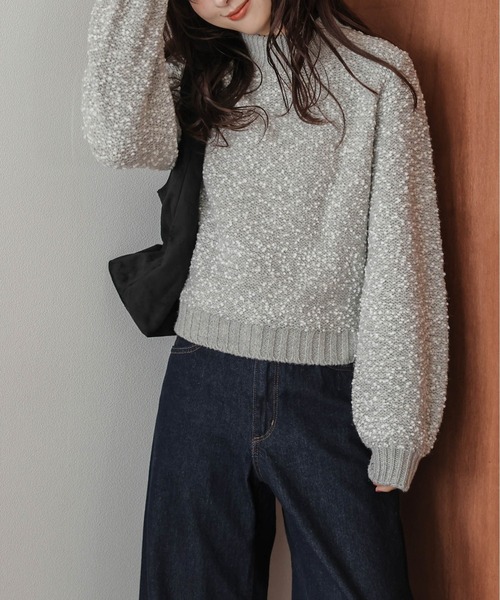 La-gemme（ラジェム） ニット セーター ぽわん袖 ポッピングシャワー