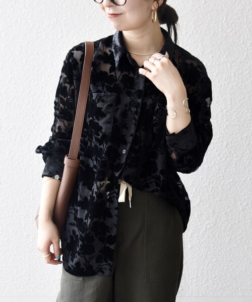 お値下げ可能❣️SPECCHIO/シースルー/黒花柄ブラウス/新品未使用品❣️ LOWO ブラウス シャツ レディース : ZOZOTOWN Yahoo!店 - 通販 - Yahoo