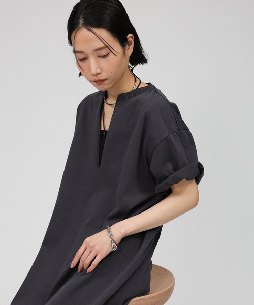 「BABYLONE」 半袖ワンピース フリー オレンジ レディース_画像8