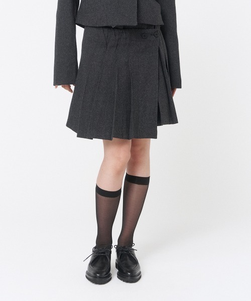Miseki Seoul フレアスカート ブラック サイズ2 Miseki SEOUL（ミセキソウル） スカート WABI ORIGAMI PLEATS MIDI