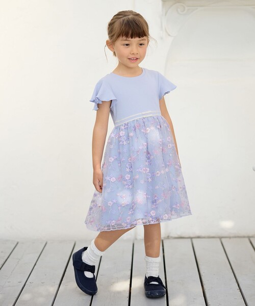 「ANY」 「KIDS」半袖ワンピース 130 パープル キッズ_画像5