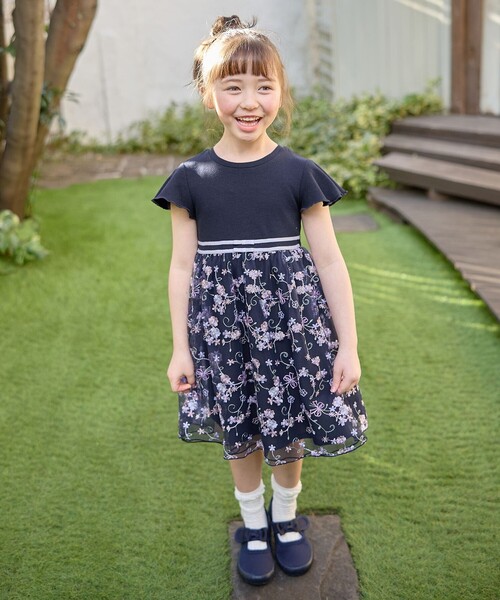 「ANY」 「KIDS」半袖ワンピース 130 パープル キッズ_画像9