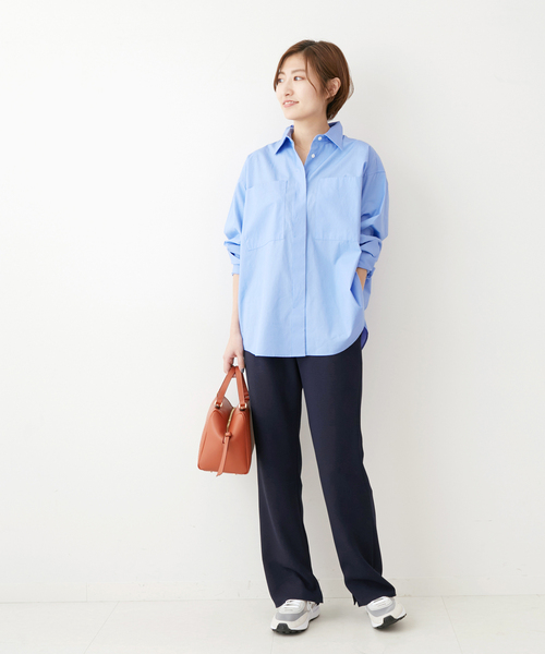 「IENA」 パンツ 36 ネイビー レディース_画像4