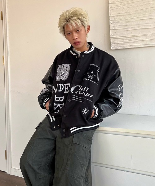 Ressaca（レサーカ） スタジャン オーバーサイズサガラ刺繍スタジャン