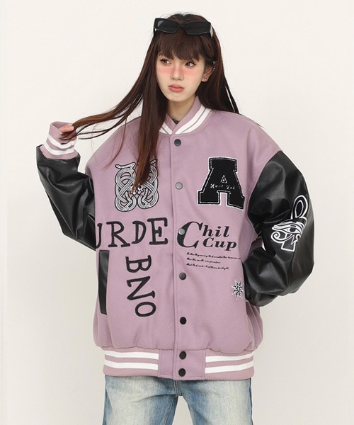 Ressaca（レサーカ） スタジャン オーバーサイズサガラ刺繍スタジャン