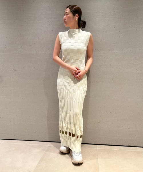 「emmi」 ノースリーブワンピース 0 ブラック レディース_画像2