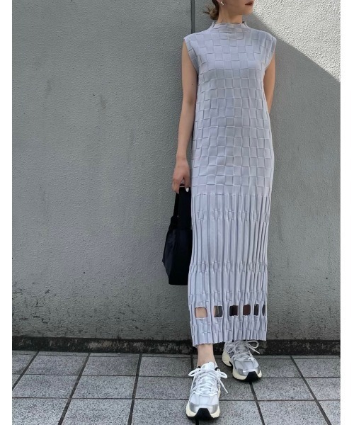 「emmi」 ノースリーブワンピース 0 ブラック レディース_画像3