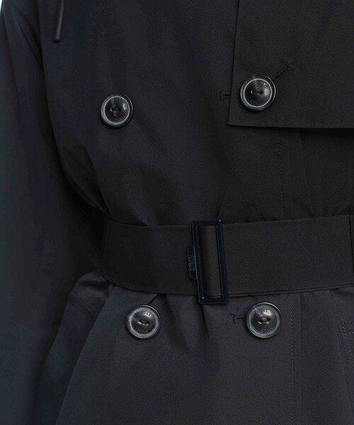 トレンチコート コート GORE-TEX ゴアテックス 防風 防水 透湿 ミドルトレンチコート / フード取り外し可 レディースの画像