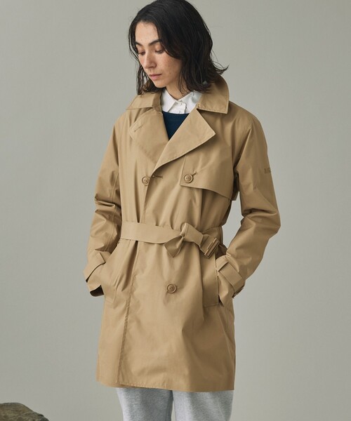 AIGLE ベージュナイロン レディーストレンチコート AIGLE（エーグル） トレンチコート コート 透湿 防水 防風 2.5レイヤー
