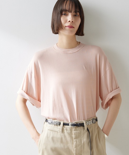 「Whim Gazette」 半袖Tシャツ FREE ベビーピンク レディースの画像
