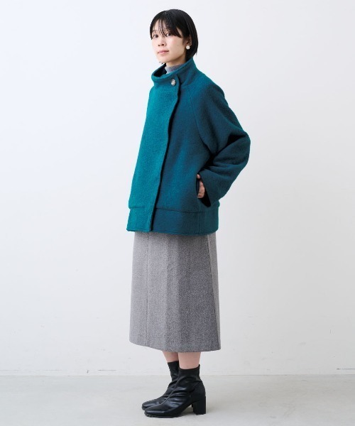 ヤマダヤCLOVE スタンドカラーショートウールコート 2024タグ付き未使用品 ヤマダヤCLOVE スタンドカラーショートウールコート 2024タグ付き未使用品