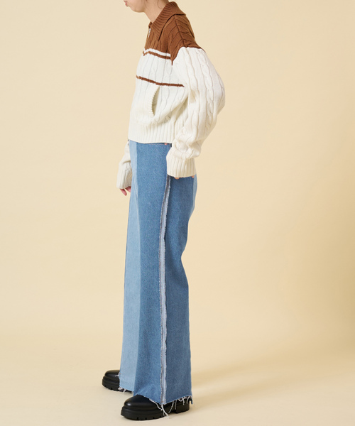 「U by SPICK&SPAN」 デニムパンツ 25 ブルー レディース_画像6