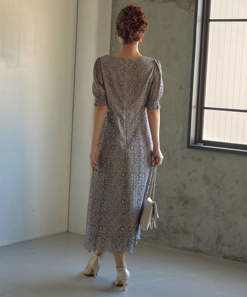 「Dorry Doll」 半袖ワンピース M ブルーグレー レディース_画像3