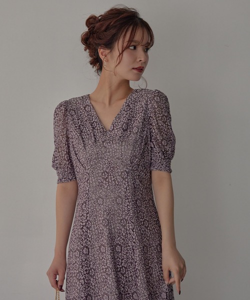 「Dorry Doll」 半袖ワンピース M ブルーグレー レディース_画像6