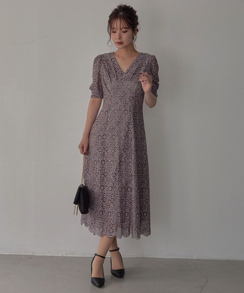 「Dorry Doll」 半袖ワンピース M ブルーグレー レディース_画像7