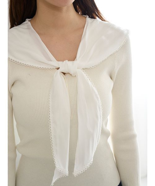 SNIDEL（スナイデル） ニット セーター Sustainableスカーフブラウス