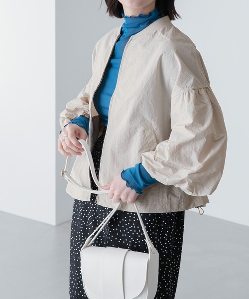 「BONLECILL」 ナイロンブルゾン FREE カーキ レディース_画像2