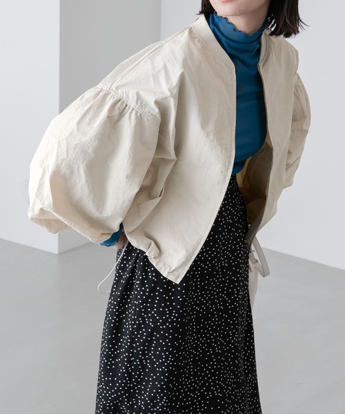 「BONLECILL」 ナイロンブルゾン FREE カーキ レディース_画像3