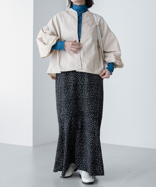 「BONLECILL」 ナイロンブルゾン FREE カーキ レディース_画像6