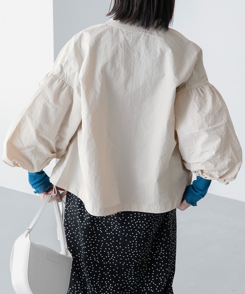 「BONLECILL」 ナイロンブルゾン FREE カーキ レディース_画像7