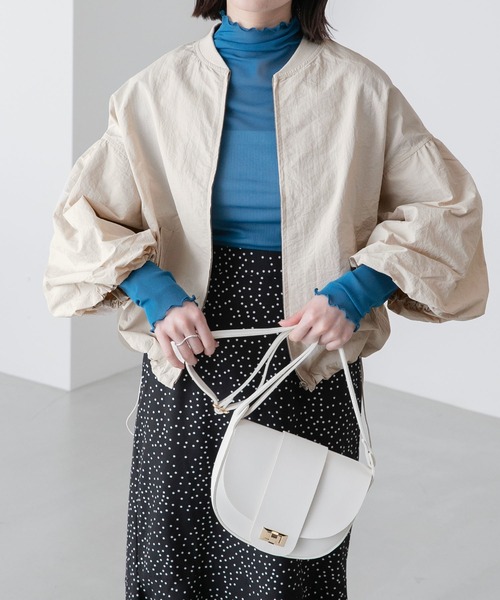 「BONLECILL」 ナイロンブルゾン FREE カーキ レディース_画像9