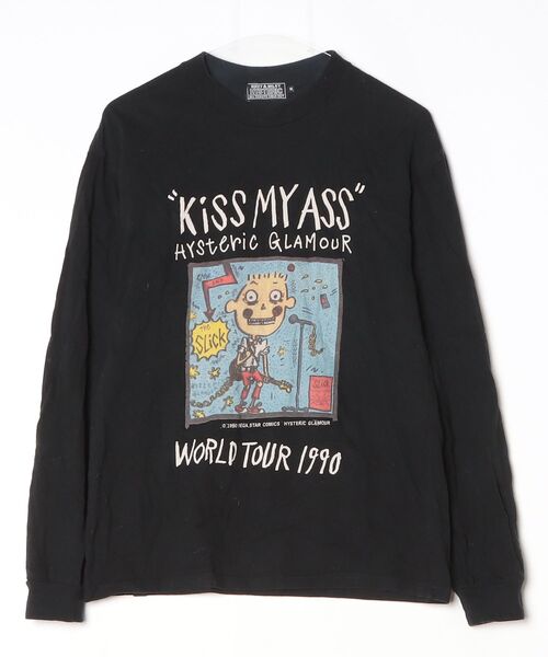 HYSTERIC GLAMOUR ヒステリックグラマー　ブラック長袖Tシャツ HYSTERIC GLAMOUR（ヒステリックグラマー） 長袖Tシャツ MEDIUM