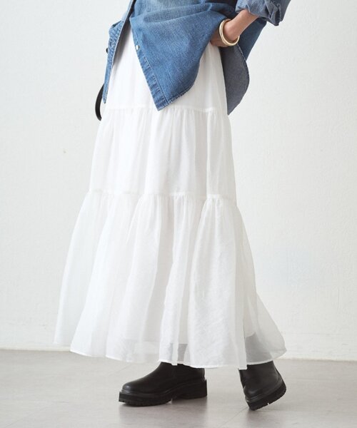 Loungedress（ラウンジドレス） スカート オーガンジーティアード