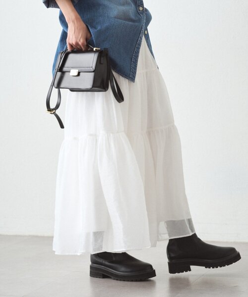 Loungedress（ラウンジドレス） スカート オーガンジーティアード