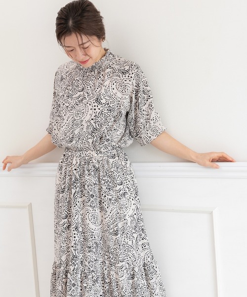「PREFERIR」 半袖ブラウス MEDIUM ブラック レディース_画像5