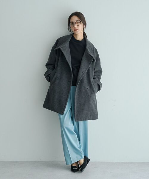 YECCA VECCA（イェッカヴェッカ） パンツ 裏起毛サテンリラックス