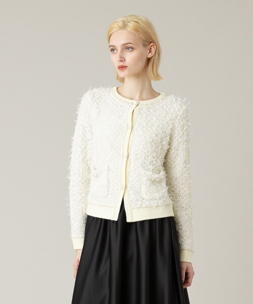 「LOULOU WILLOUGHBY」 カーディガン 2 ライトベージュ レディース_画像2