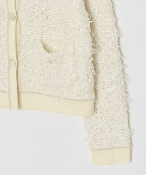 「LOULOU WILLOUGHBY」 カーディガン 2 ライトベージュ レディース_画像9