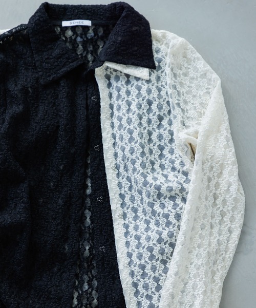 カーディガン front hook lace cardigan（フロントホックレース