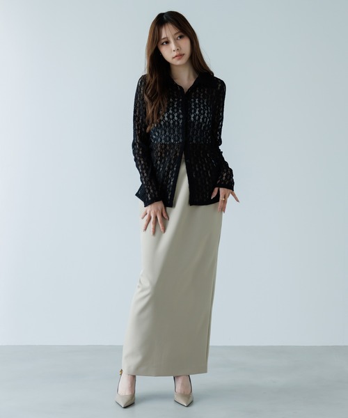 カーディガン front hook lace cardigan（フロントホックレース