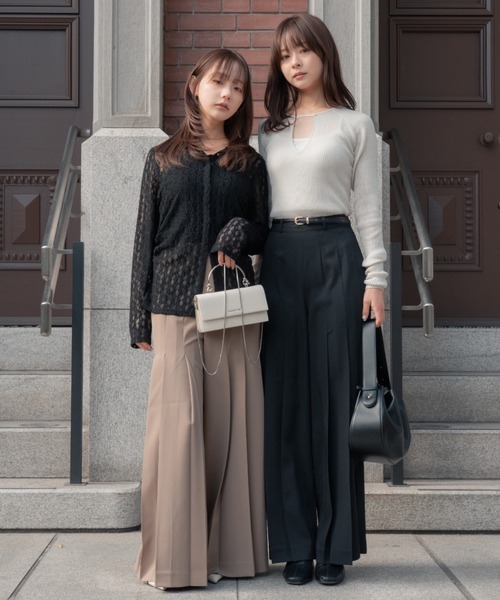 カーディガン front hook lace cardigan（フロントホックレース
