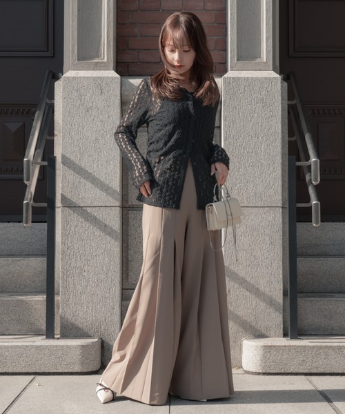カーディガン front hook lace cardigan（フロントホックレース