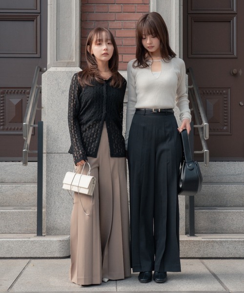 カーディガン front hook lace cardigan（フロントホックレース