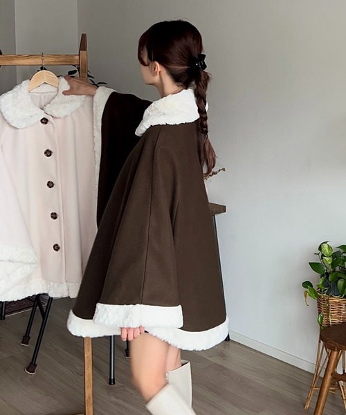 apres jour by あかちゃす」 ポンチョコート フリー ブラック