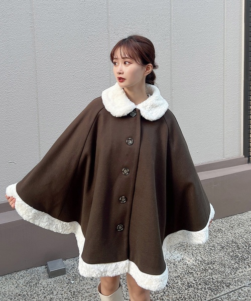 apres jour by あかちゃす」 ポンチョコート フリー ブラック