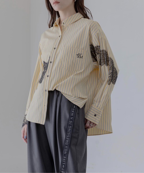 エイミーロウ　Eimee Law　レースブラウス Eimee Law（エイミーロウ） tシャツ レースカラーリブカットソー